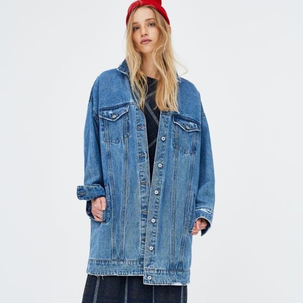 Levi's Extra Long Denim Trucker Jacket